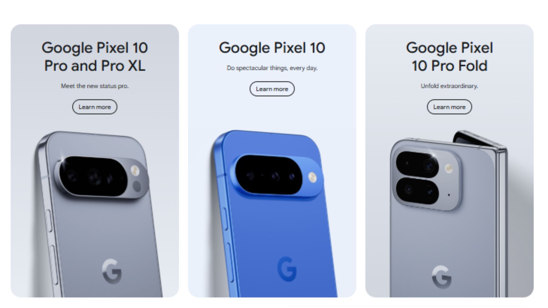 The Pixel devices are targeting different price points (Image via Google)