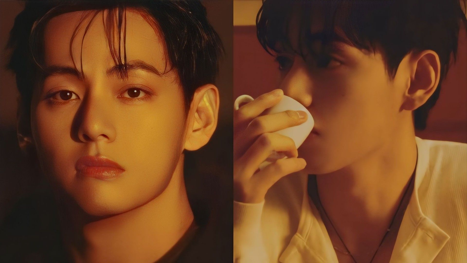 BTS V in Compose Coffee campaign (Image via YouTube/@composecoffee.official)