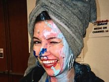 America's Got Talent contestant encourages Simon to throw a pie at her