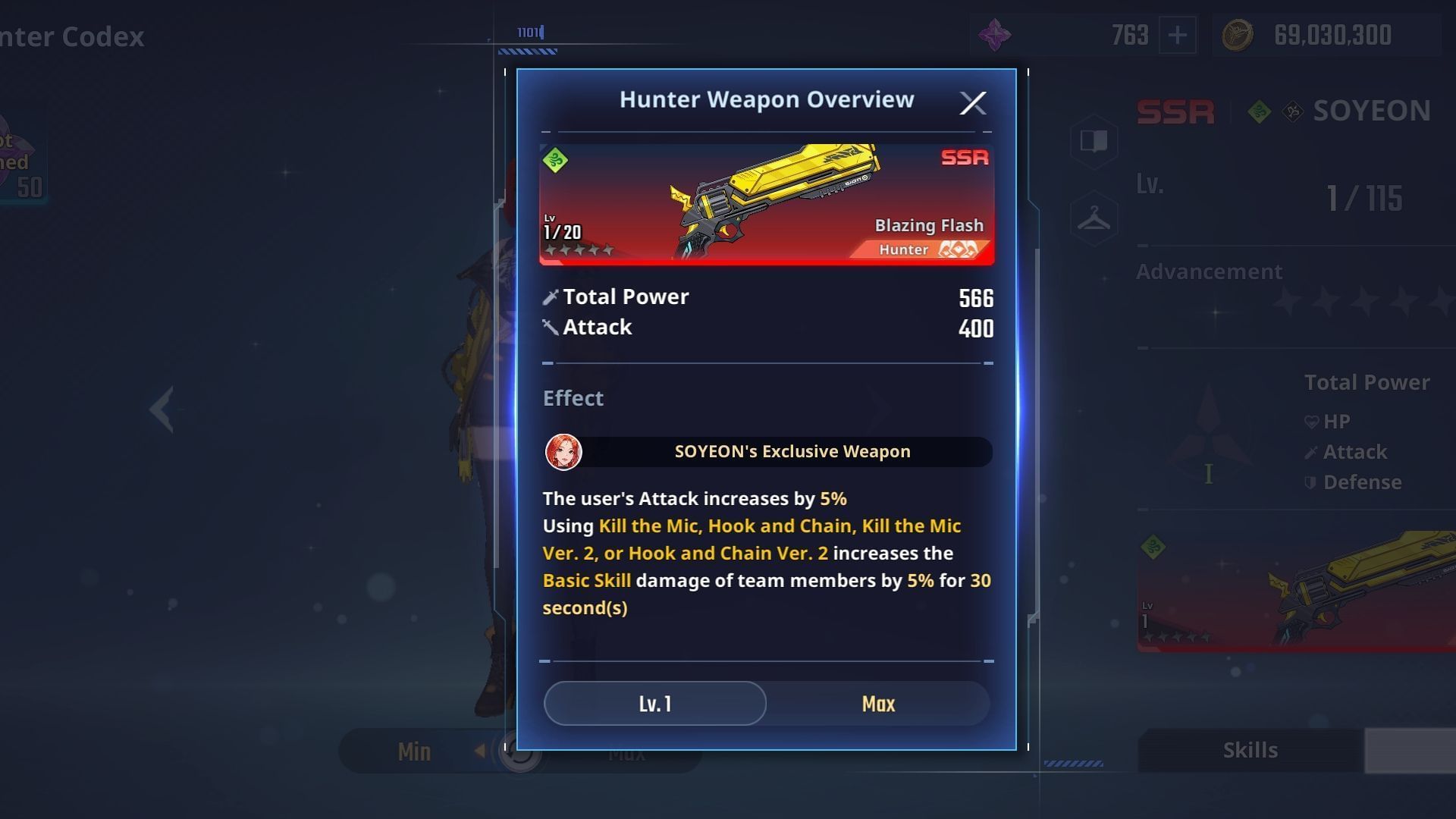 Blazing Flash weapon (Image via Netmarble)
