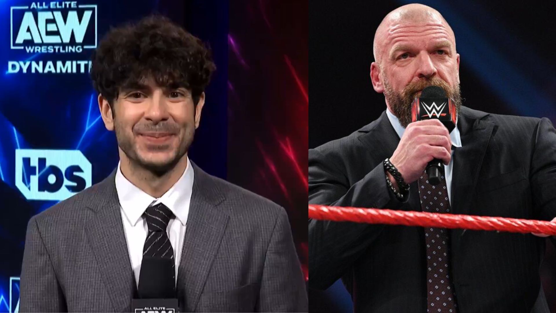 AEW CEO Tony Khan (left) / WWE Chief Content Officer Triple H (right) [Image Credits: AEW
