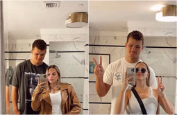 Mason Taylor’s GF Sage Warner enjoys holidays in Turks and Caicos while Jets TE trains for clash vs Giants