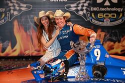 Scott Dixon's wife Emma gets emotional after seeing their son in a race suit for the first time