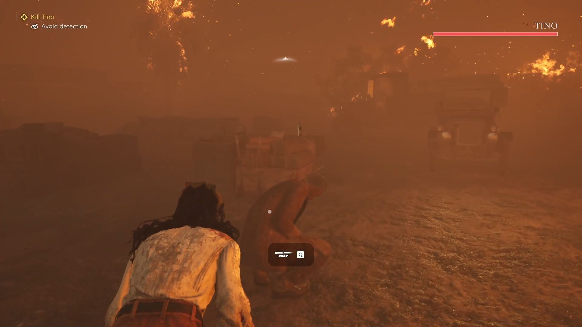When distracted, attack Tino from behind (Image via 2K)