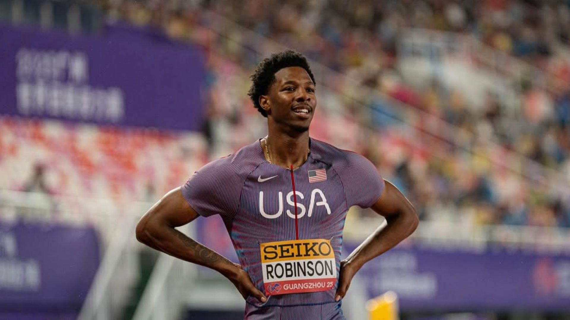 After an embarrassing wardrobe malfunction, Chris Robinson reveals preparing differently for the USATF National Championships