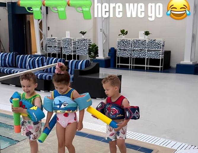 Evander Kane spends quality time with his kids after returning from Leon Draisaitl’s big wedding