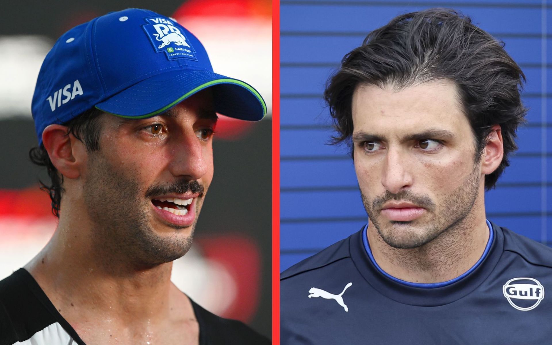 Daniel Ricciardo (L) and Carlos Sainz (R) 