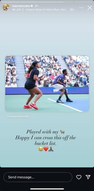 Naomi Osaka sends a heartfelt message to Gael Monfils, calling him "My GOAT", (Source: Instagram)