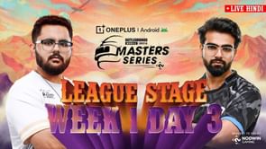 BGMI Masters Series 2025 League Day 3: Livestream, groups, map order, and how to watch