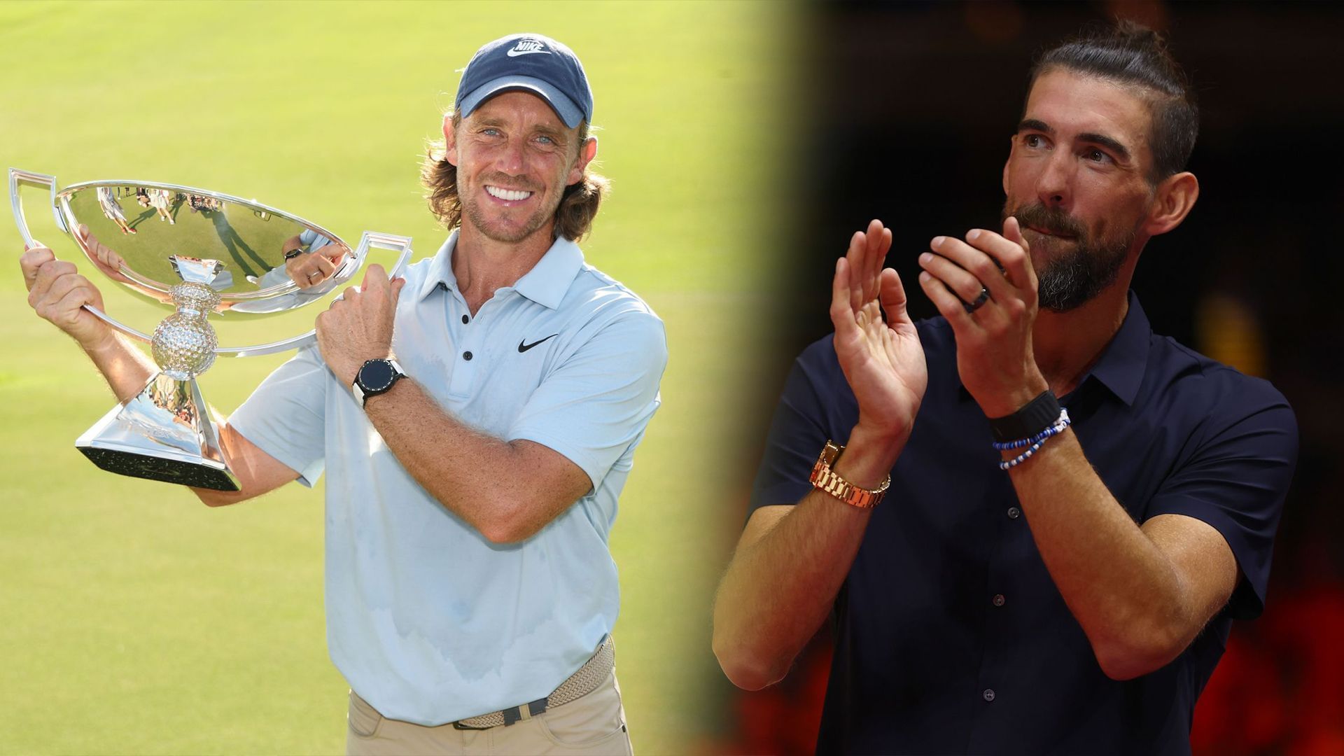 Tommy Fleetwood and Michael Phelps