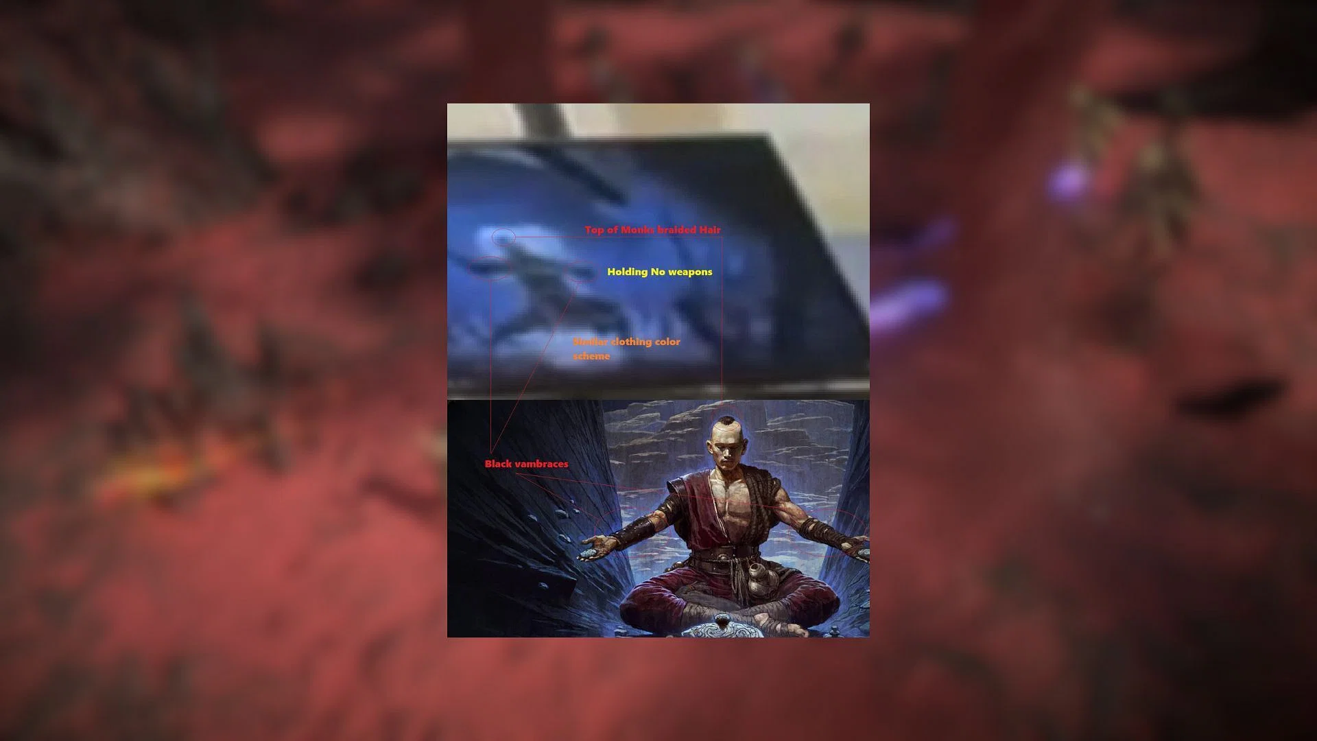 New Monk Ascendancy key art (Image via Grinding Gear Games || Reddit/u/StalksYouEverywhere)