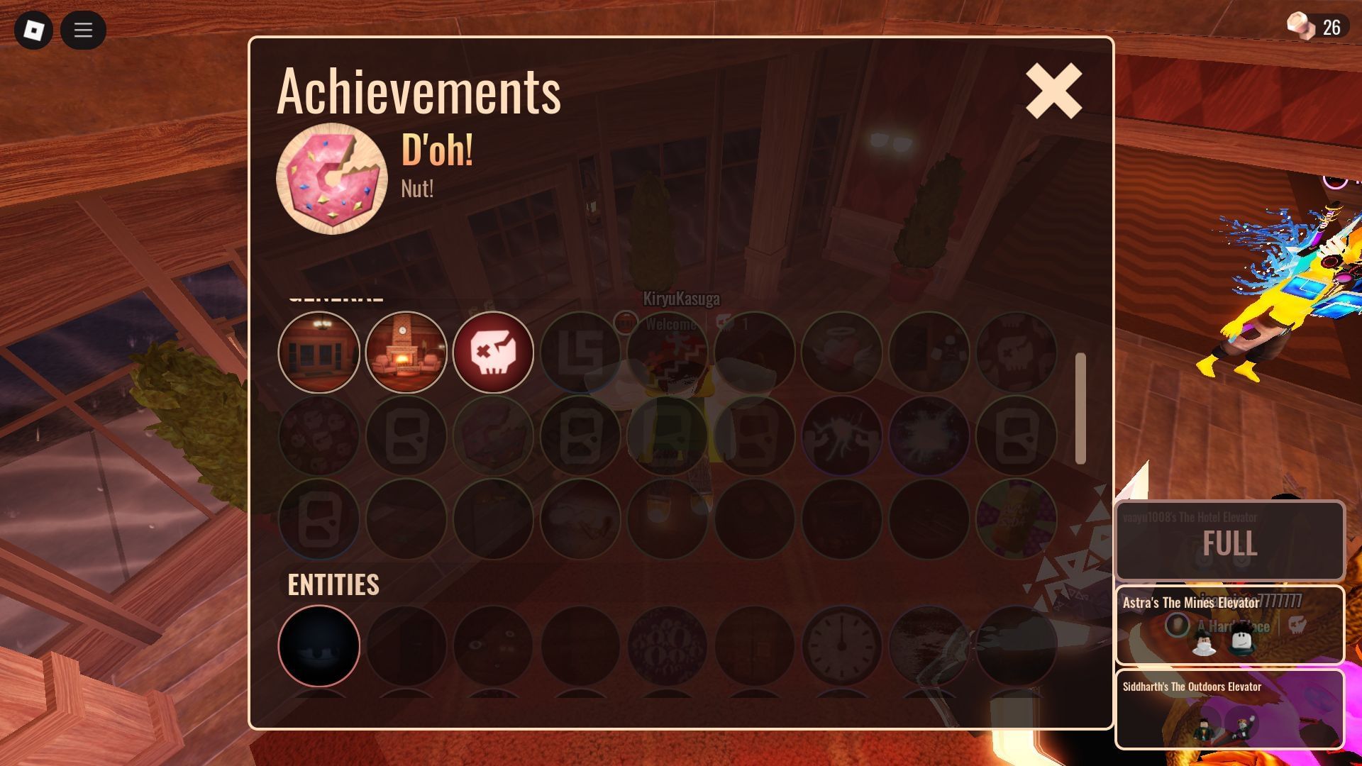 The Achievements screen (Image via Roblox)