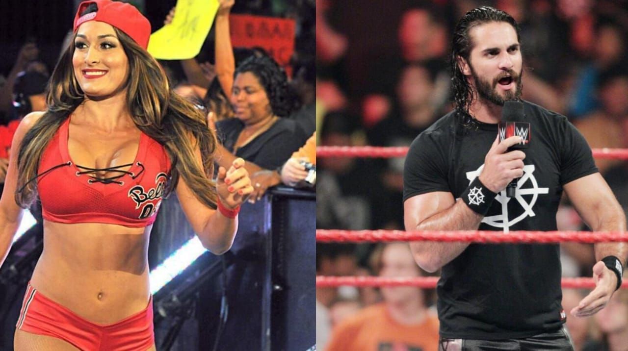 Nikki Bella (left) Seth Rollins (right). Image credits: wwe.com]