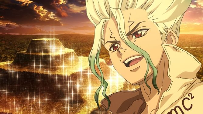 Dr. Stone: Science Future part 2 episode 5 - Senku and team arrive at the epicenter of the Medusa petrification