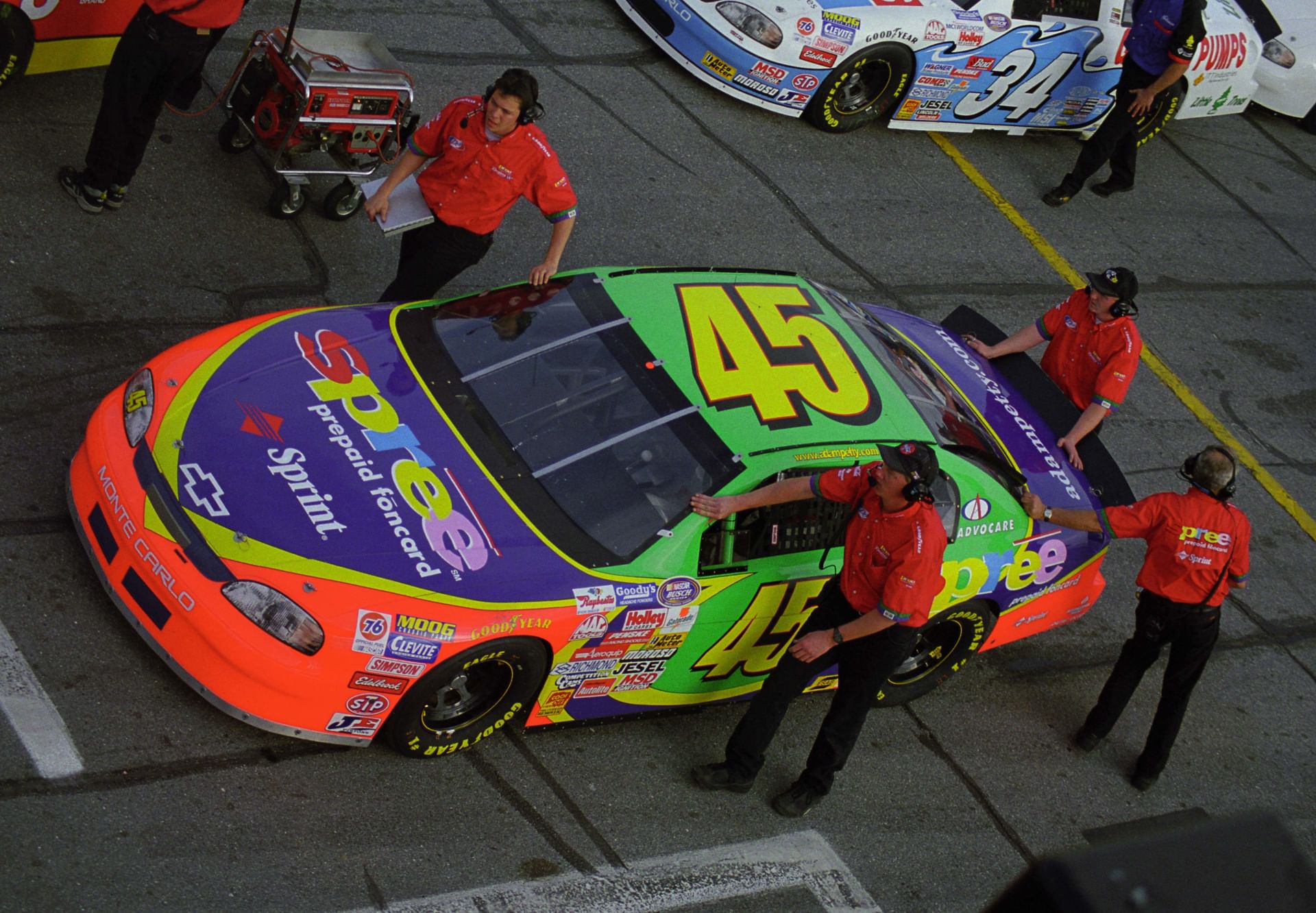 Adam Petty before qualifying for the 1999 Napa Auto Parts 300. Source: Imagn