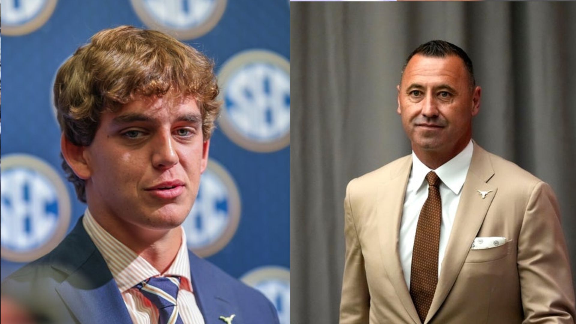 Arch Manning and Steve Sarkisian