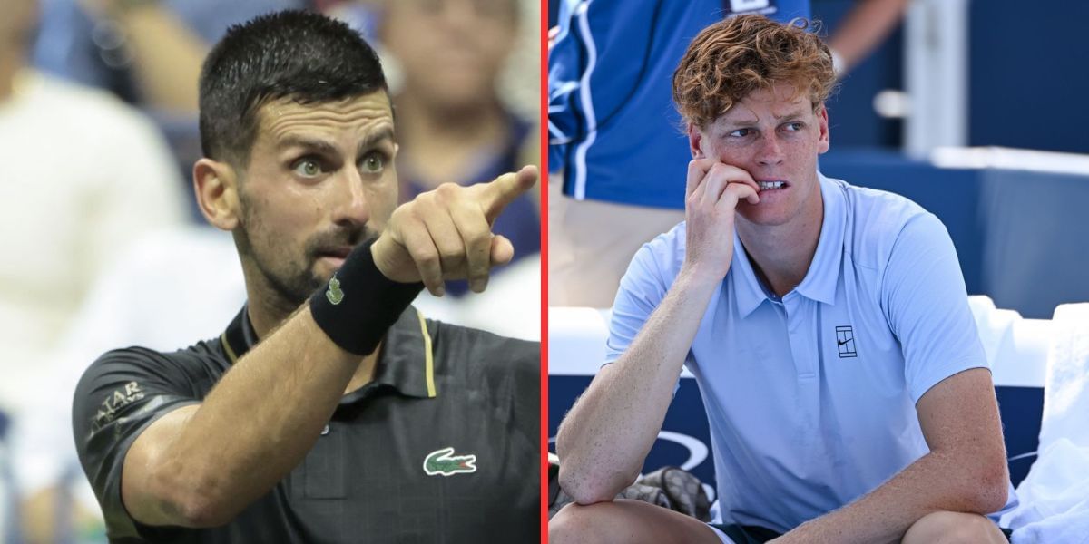Novak Djokovic (left), Jannik Sinner (right), Sources: Getty
