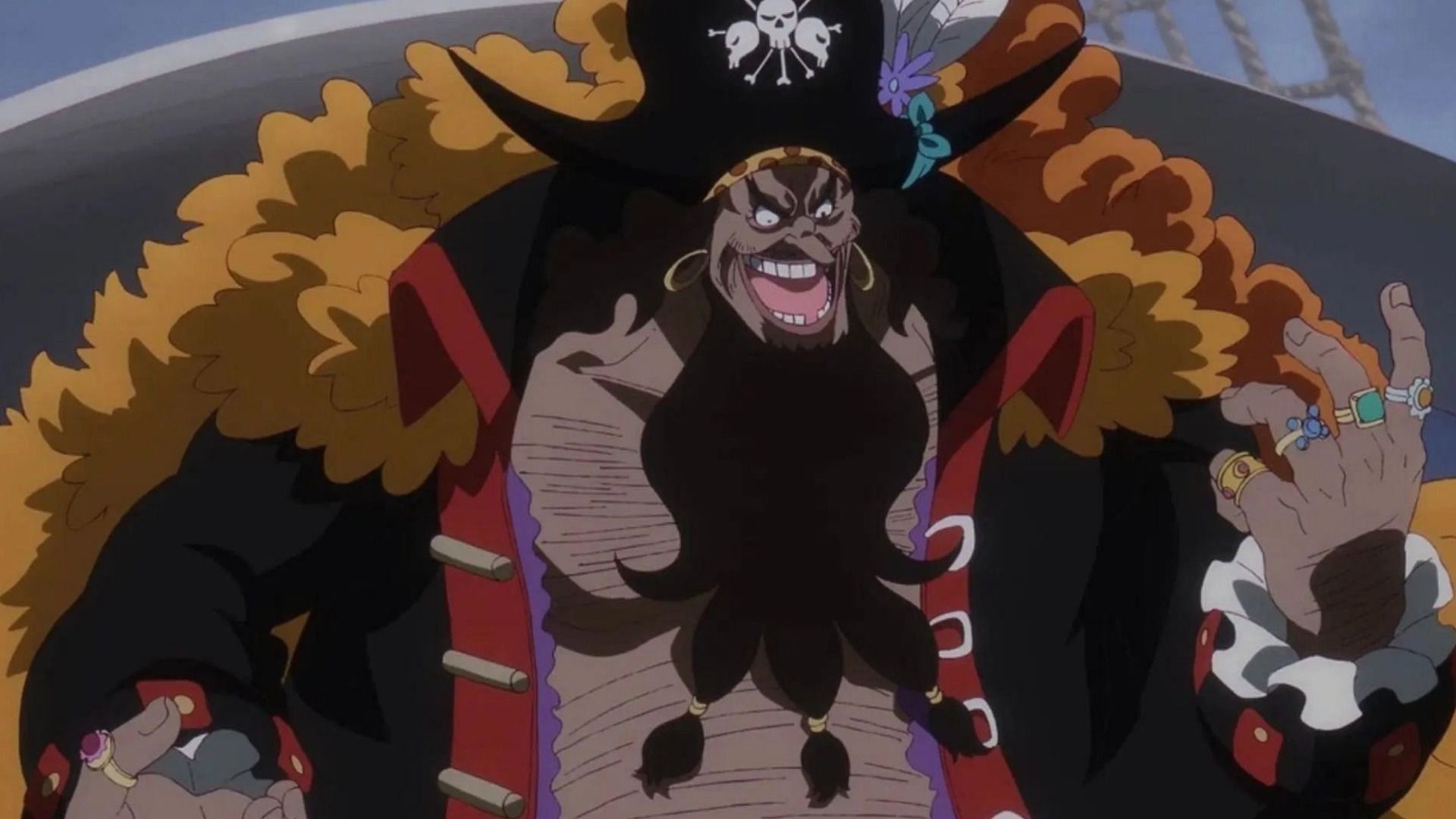 Blackbeard is confirmed to be Rocks&#039; son in One Piece (Image via Toei Animation)