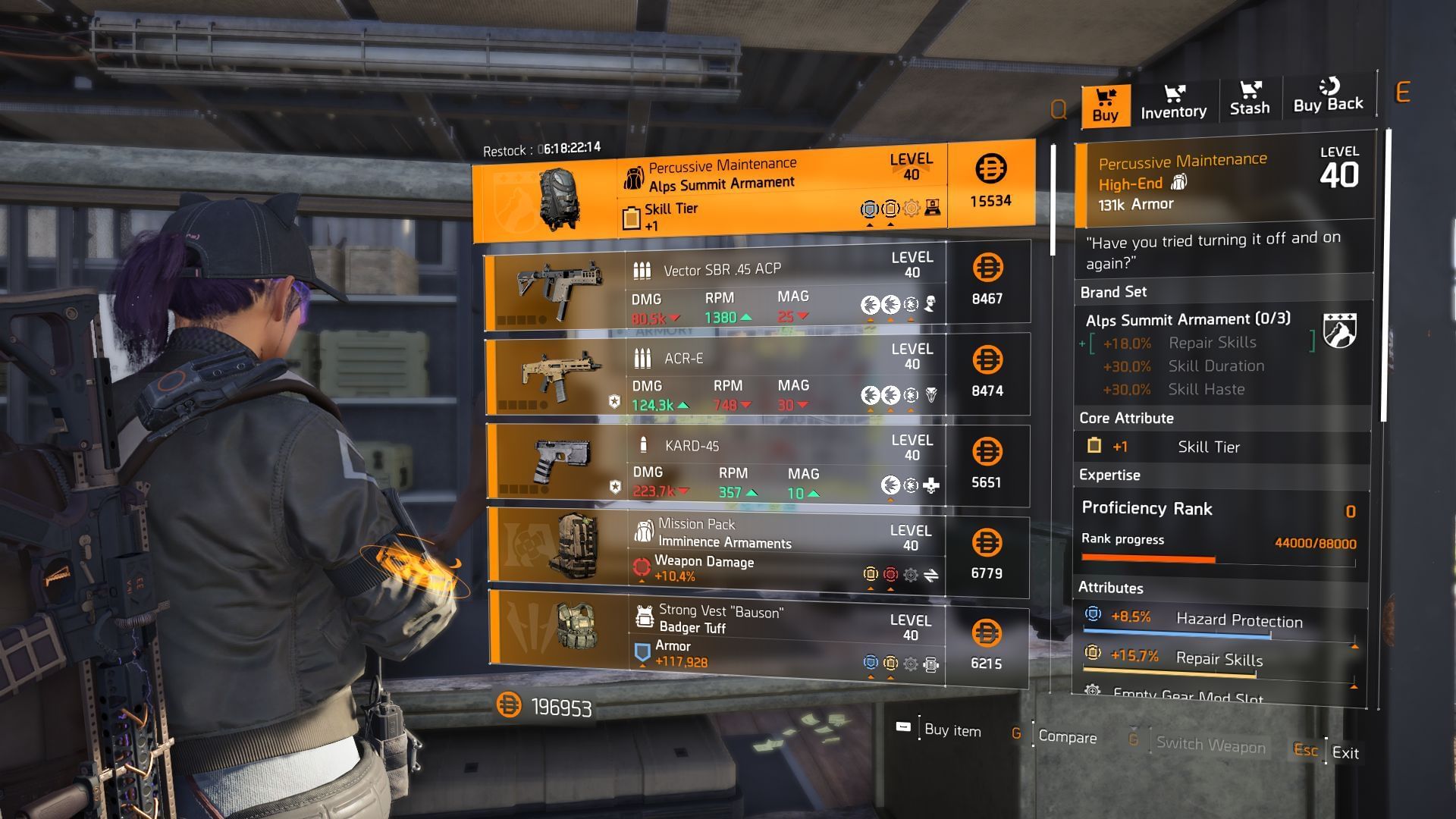 The Division 2 vendor at the White House helipad (Image via Sportskeeda Gaming || Ubisoft)
