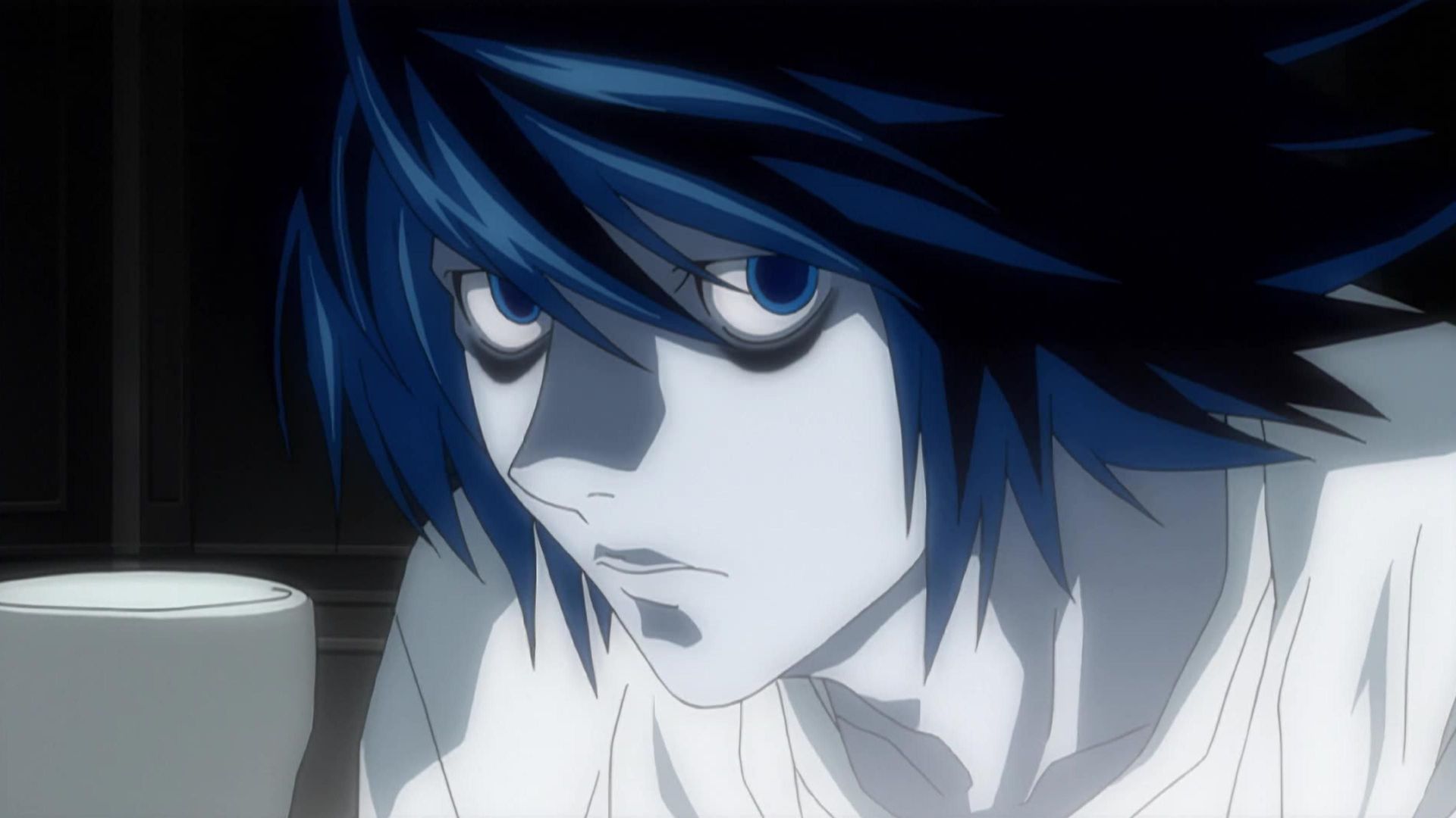  L Lawliet as shown in Death Note anime 