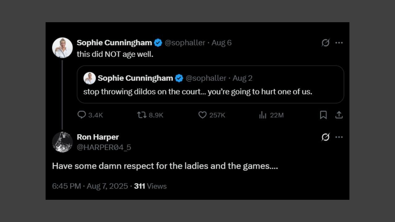 Ron Harper demands respect for WNBA players under Sophie Cunningham&#039;s post.
