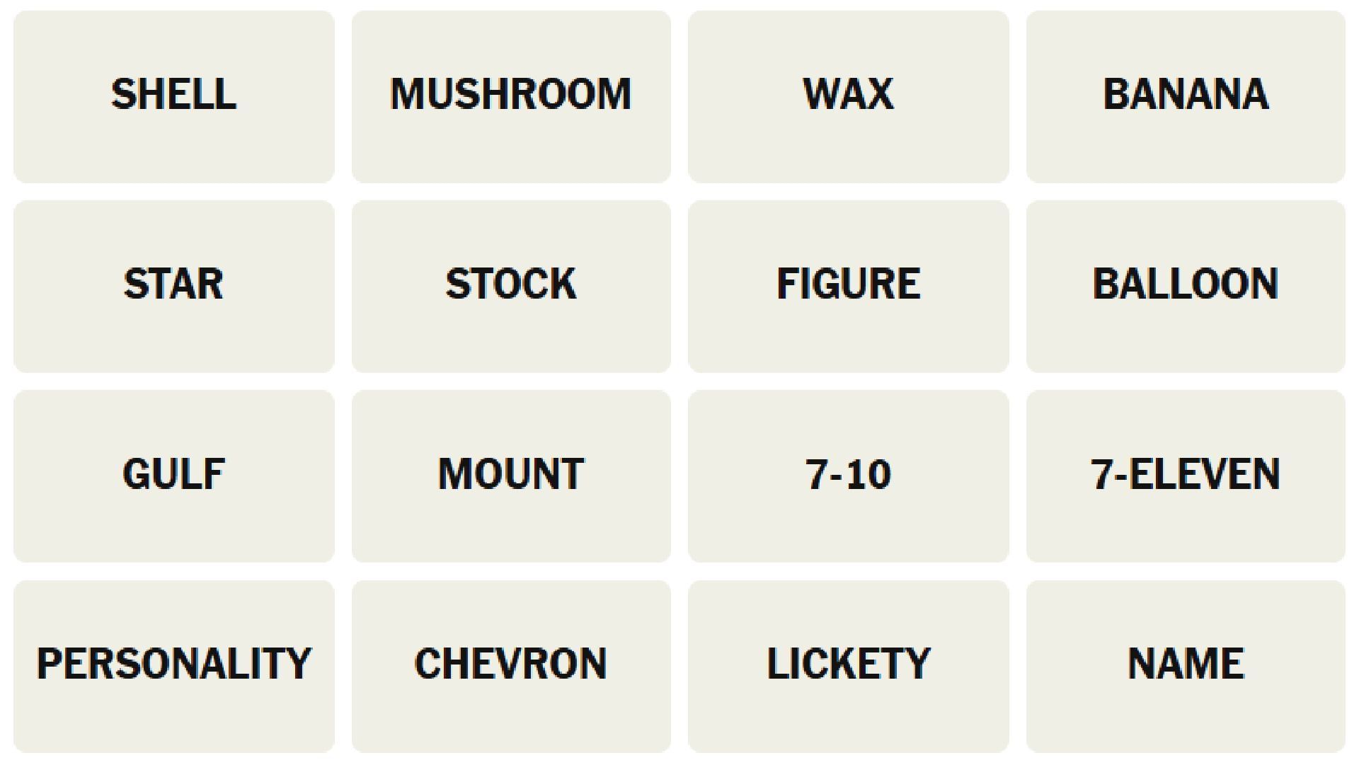 The words for the NYT Connections puzzle today are here (Image via The New York Times)