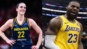 "Love the realism of LeBron flopping" - Fans erupt over Caitlin Clark's amazing poster on LeBron James in viral NBA 2K26 gameplay