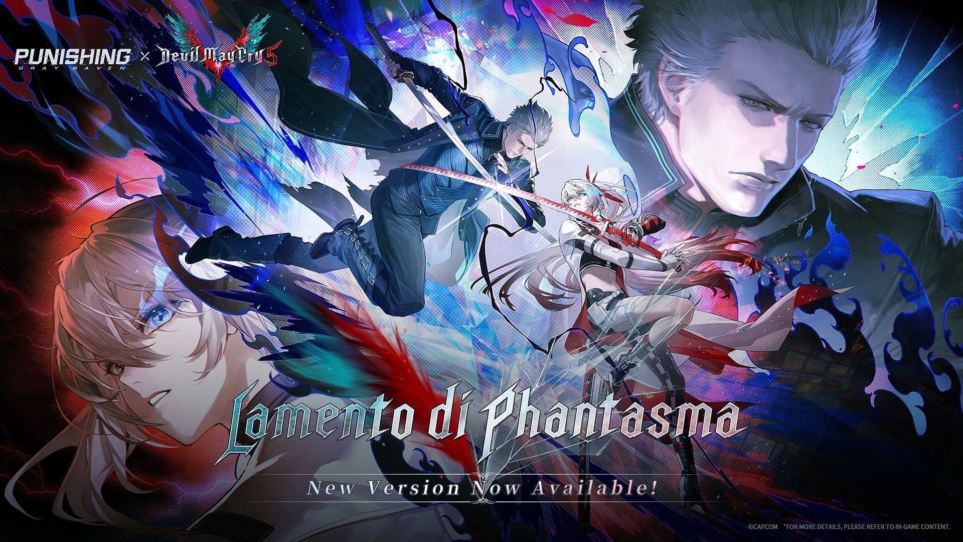 Punishing Gray Raven Lamento di Phantasma update patch notes: Devil May Cry 5 collab, 4th Anniversary, and more