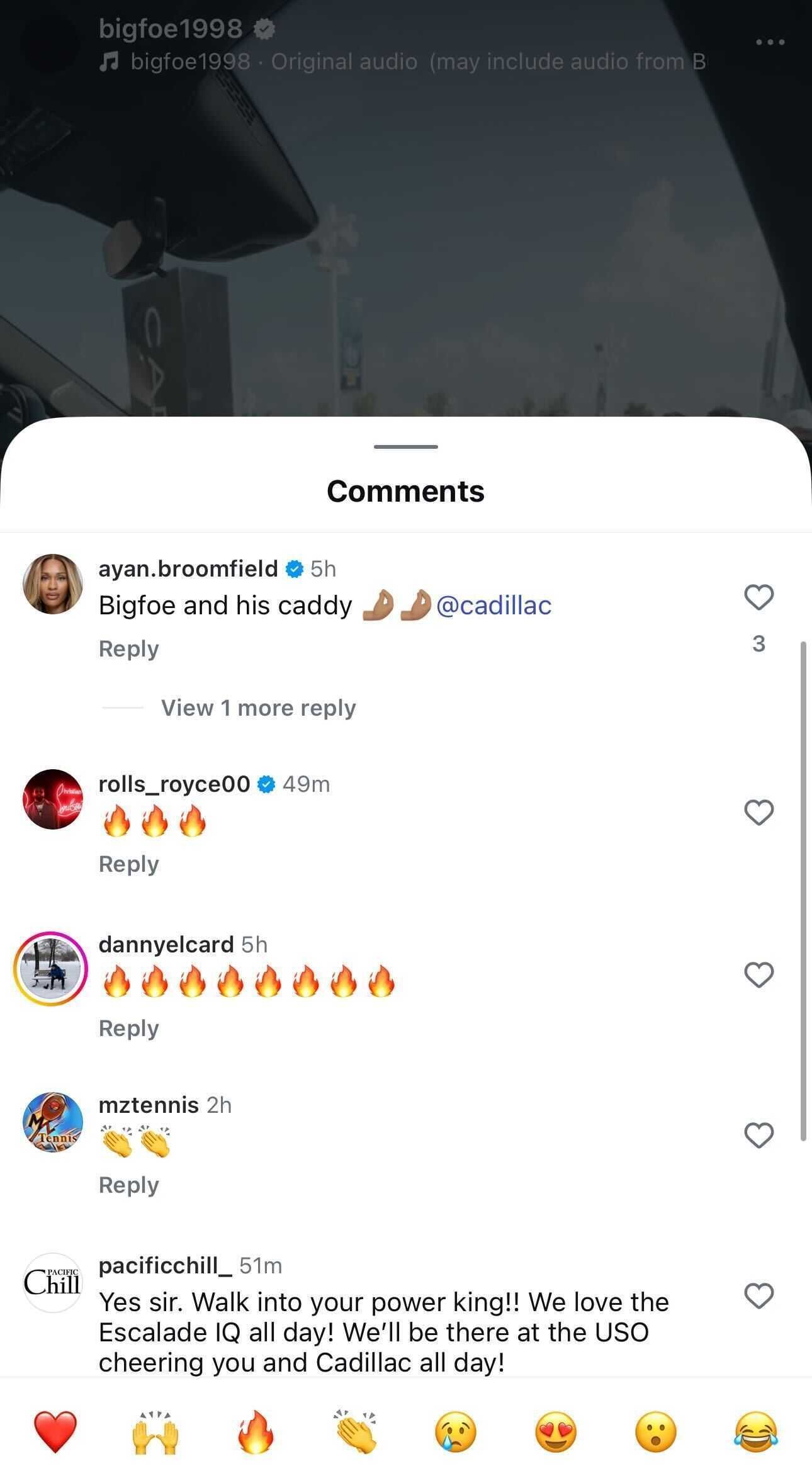 Comments section via Instagram/@bigfoe1998