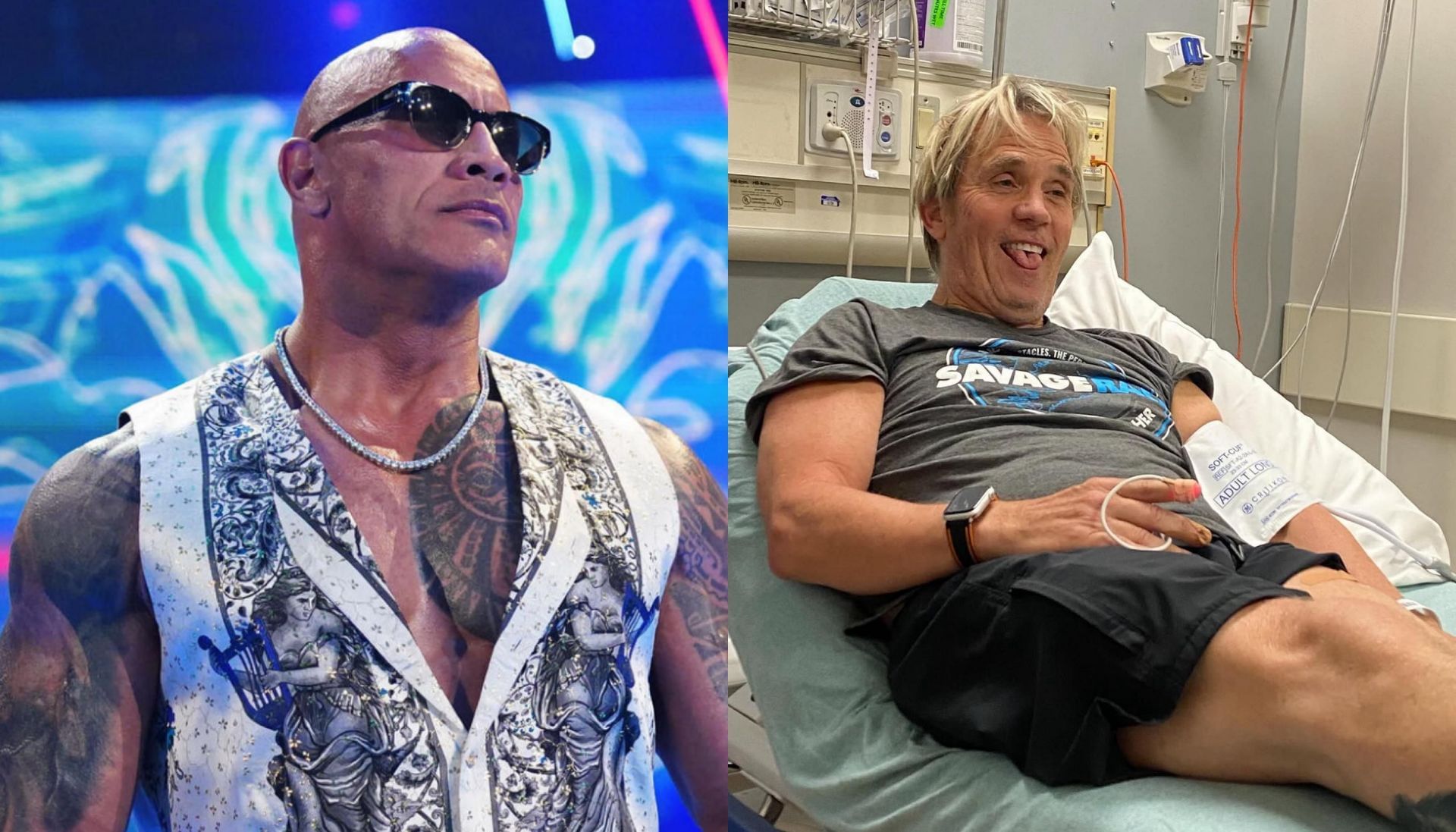 The Rock (left), Charles Robinson (right)  [Image Credits: wwe.com/Instagram]