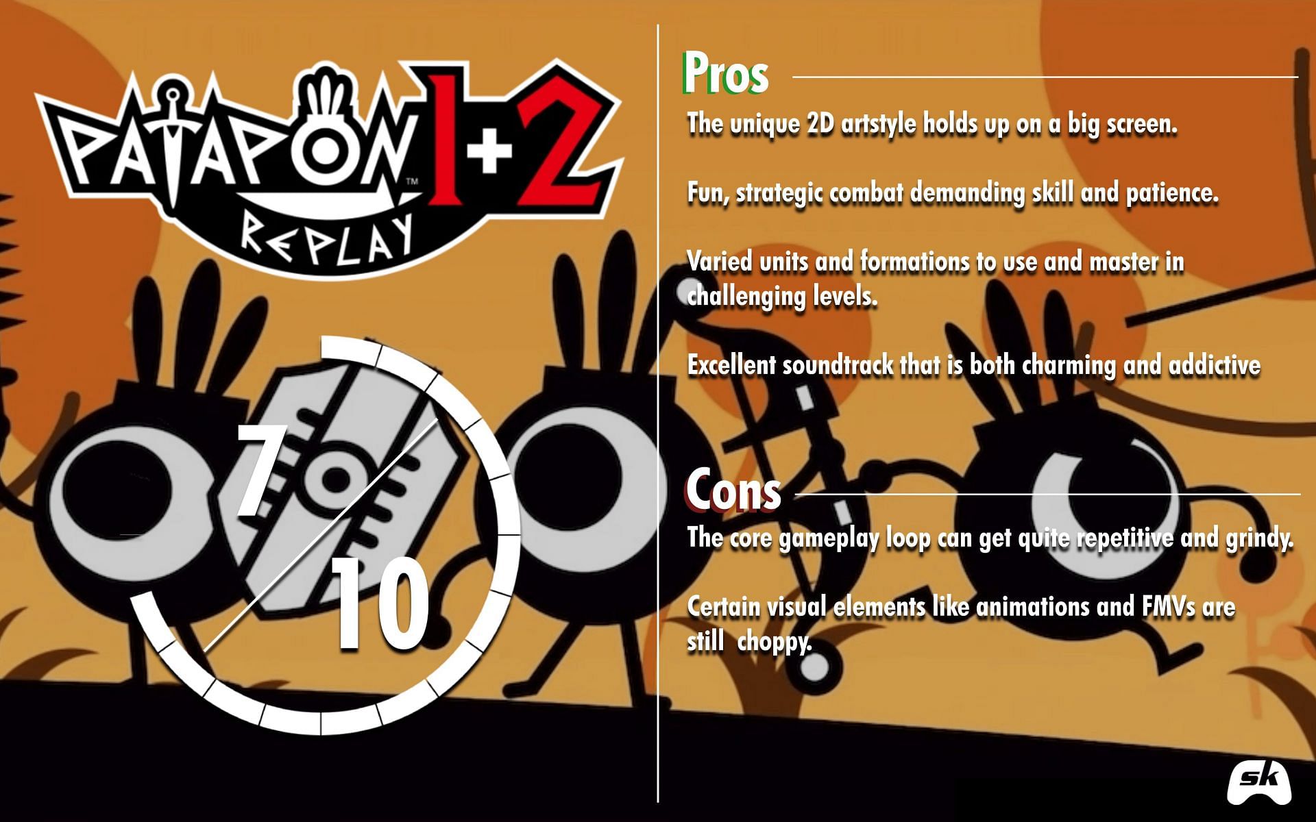 Our final verdict for Patapon 1+2 Replay (Image via Sportskeeda/Bandai Namco Entertainment)