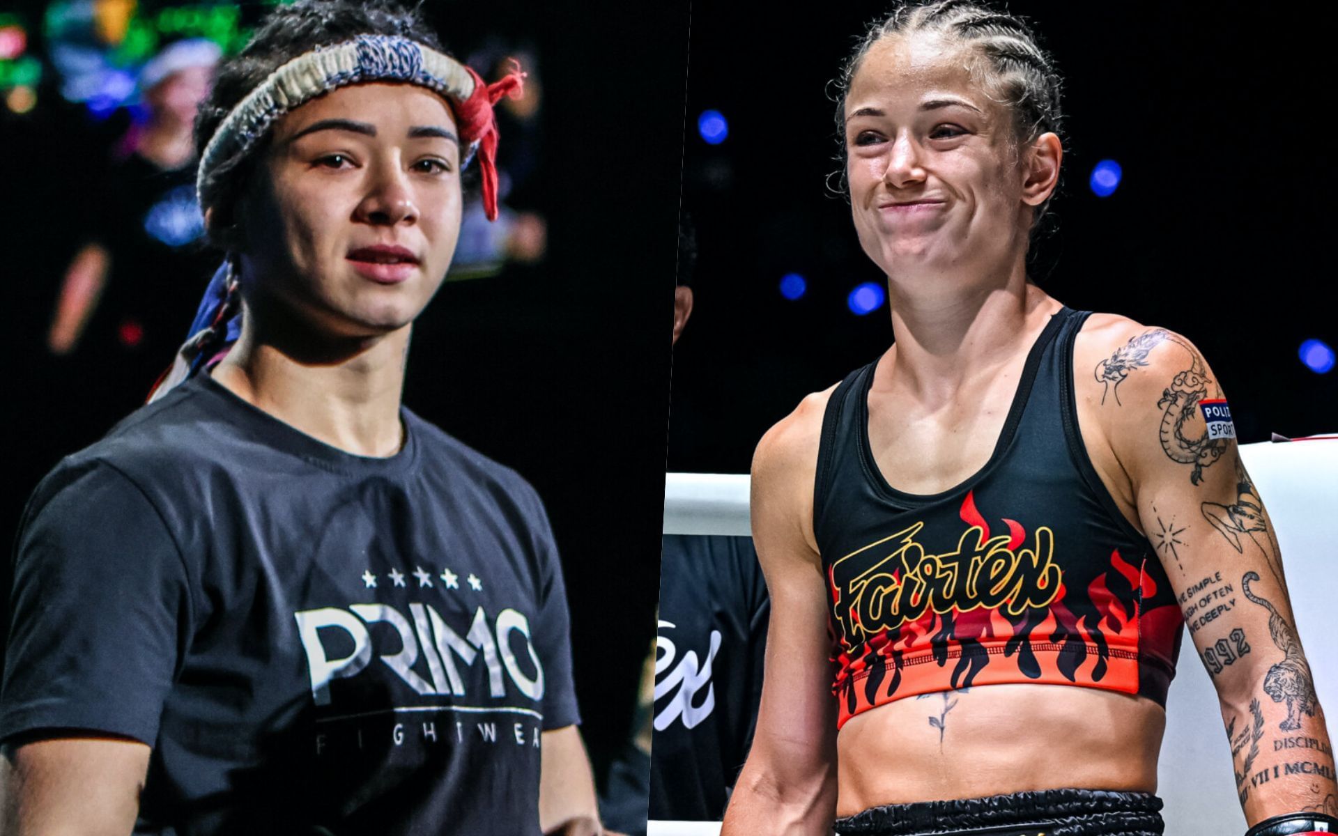 (From left) Allycia Hellen Rodrigues and Stella Hemetsberger. [Images: ONE Championship]