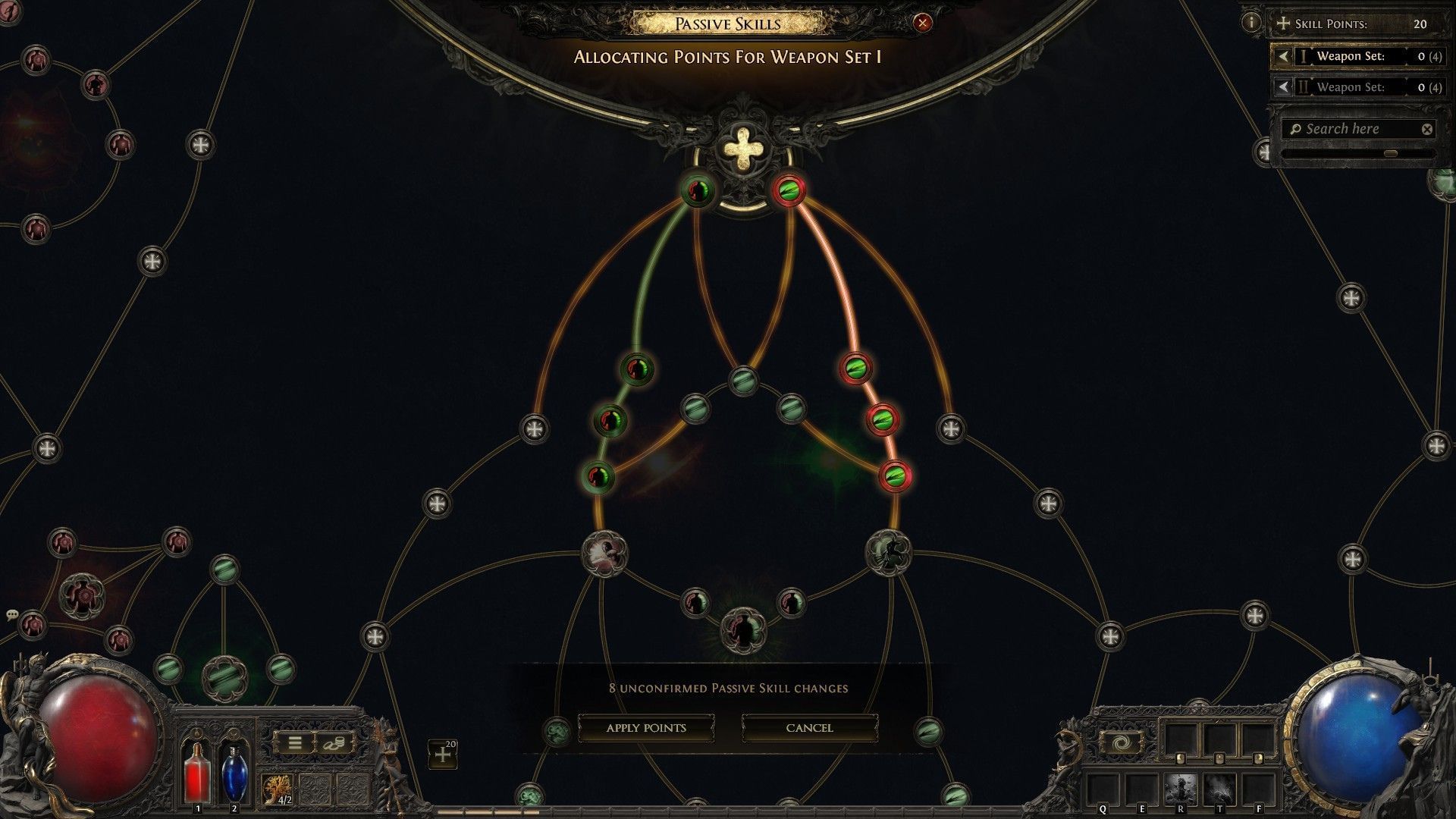 Weapon sets have a clear distinction (Image via Grinding Gear Games)