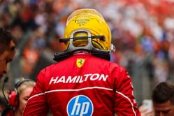 Lewis Hamilton reacts to his race-ending crash during the F1 Dutch GP