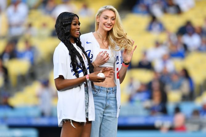 "Unreal": Aliyah Boston and Cameron Brink can’t hide their true feelings as Sparks' $338,056 star turns heads in glamorous all-white ‘milk’ ensemble