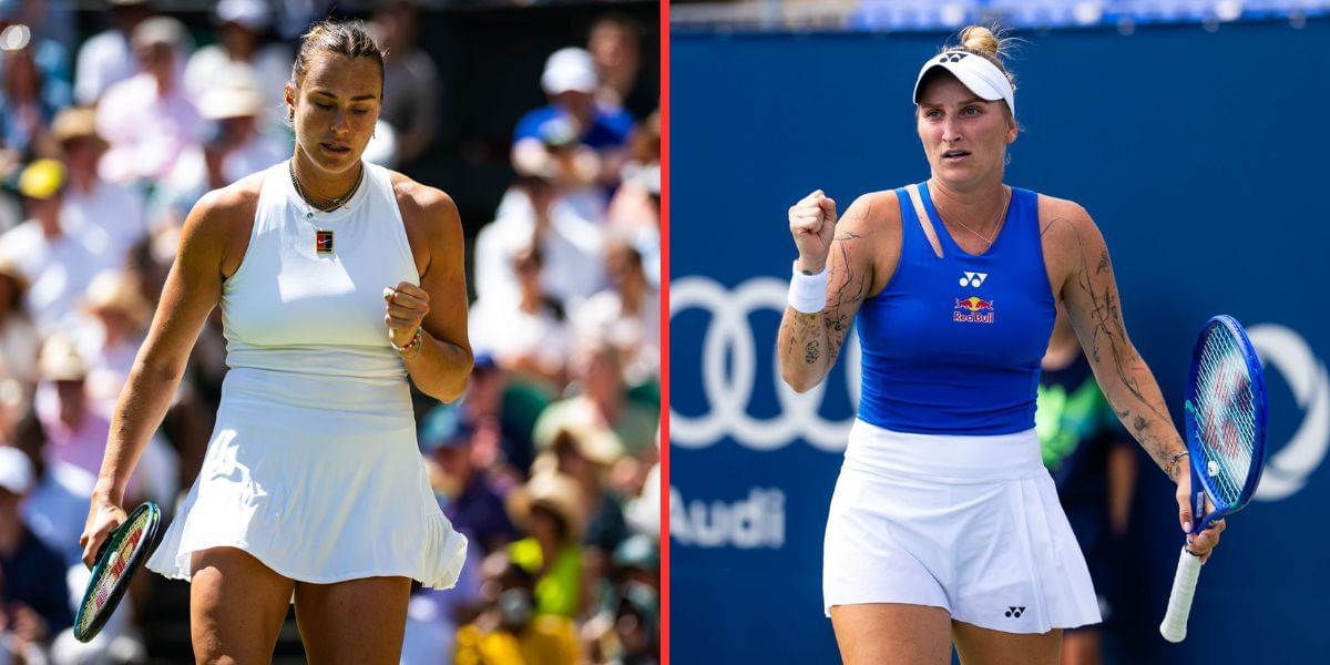Aryna Sabalenka (L) and Marketa Vondrousova (R) (Image Source: Getty)
