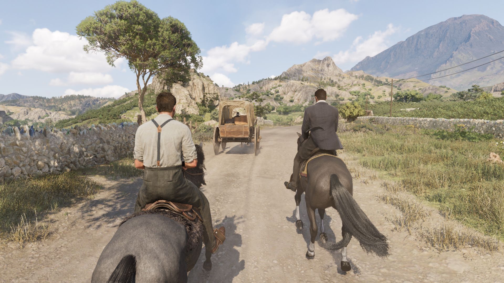 Riding a horse through the dusty streets (Image via 2K Games/Sportskeeda Gaming)