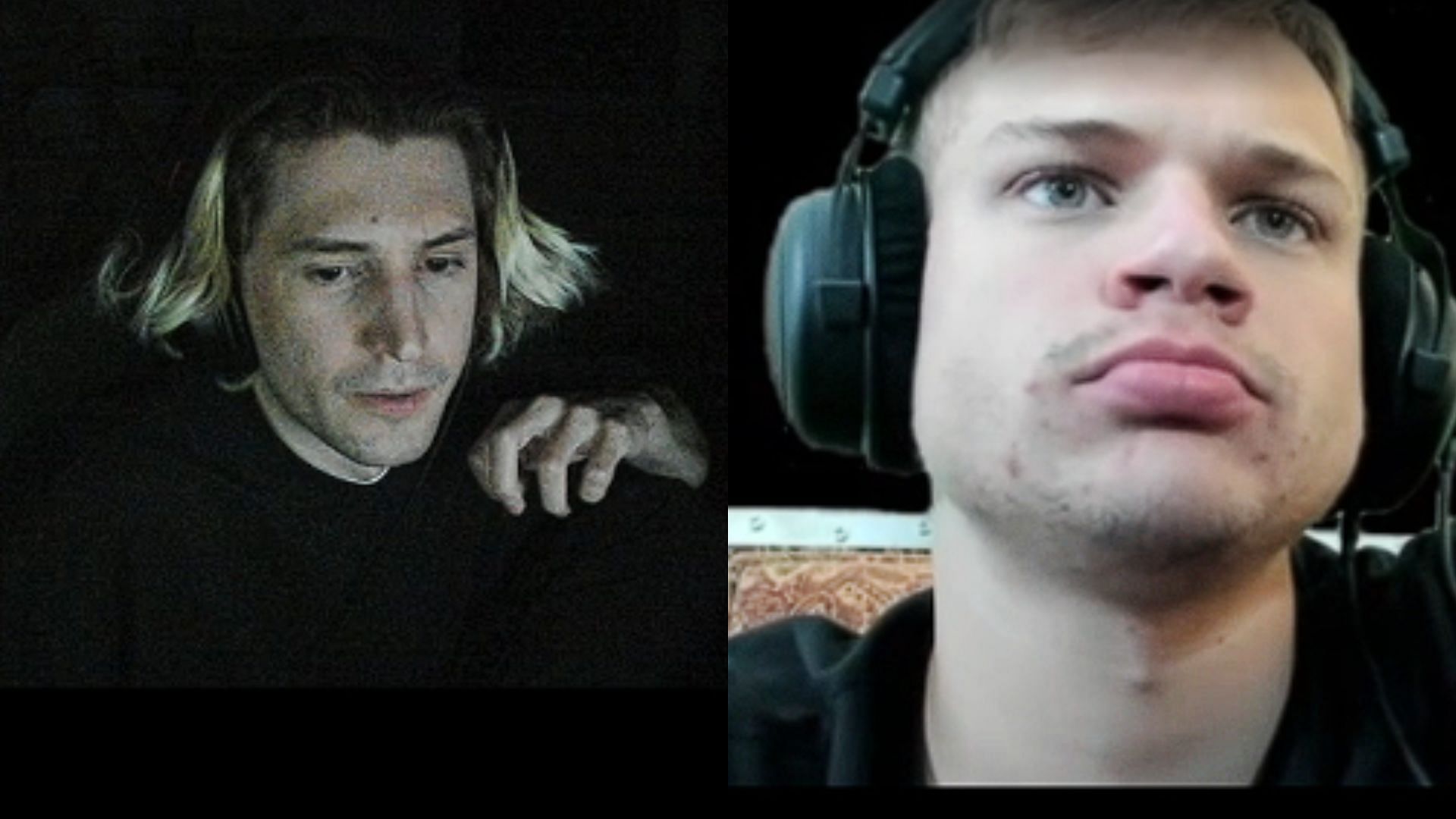 xQc and Jynxzi had a public quarrel on stream (Images via xQc/Twitch)