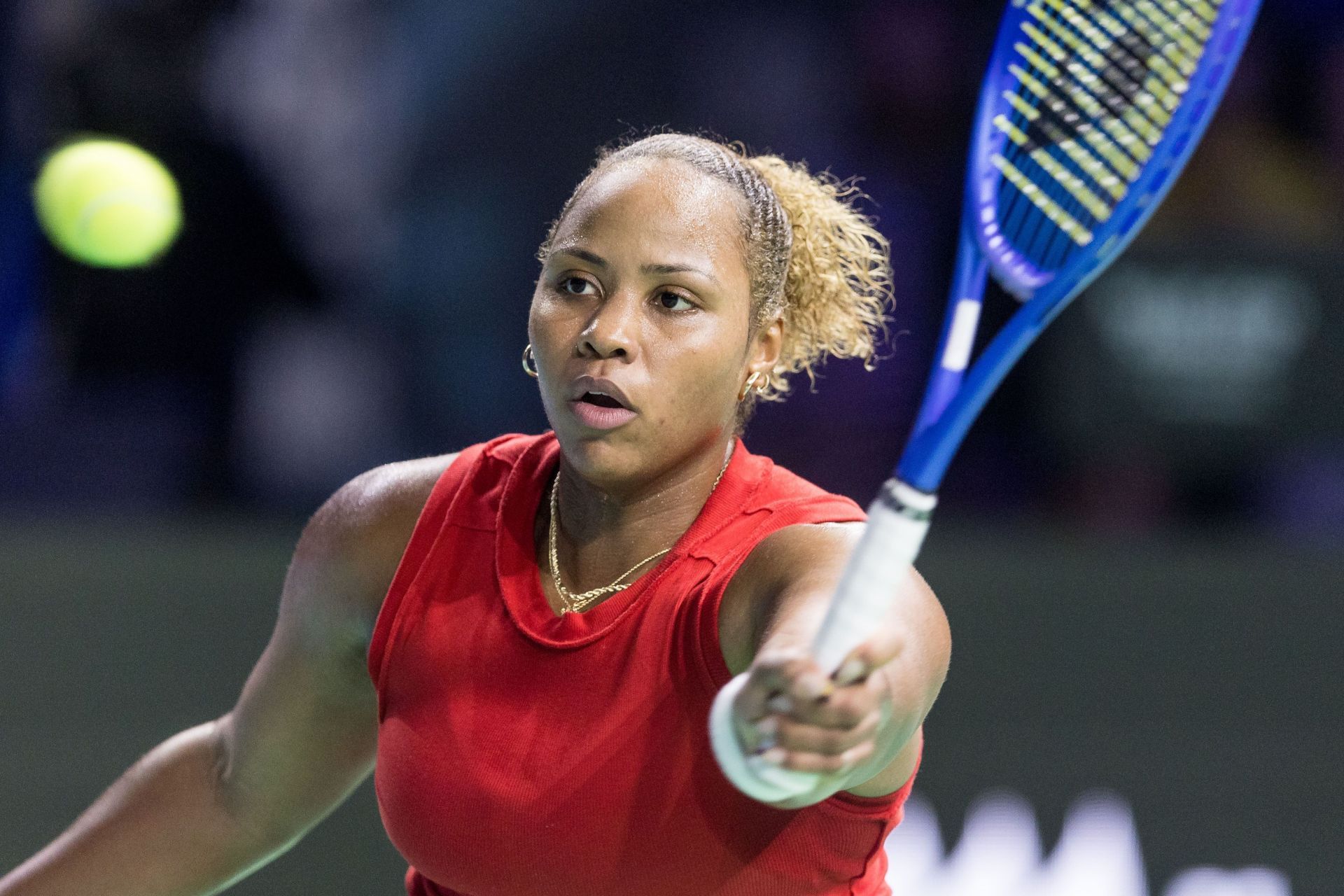 Taylor Townsend at Slovakia vs USA - Billie Jean King Cup Finals - Source: Getty