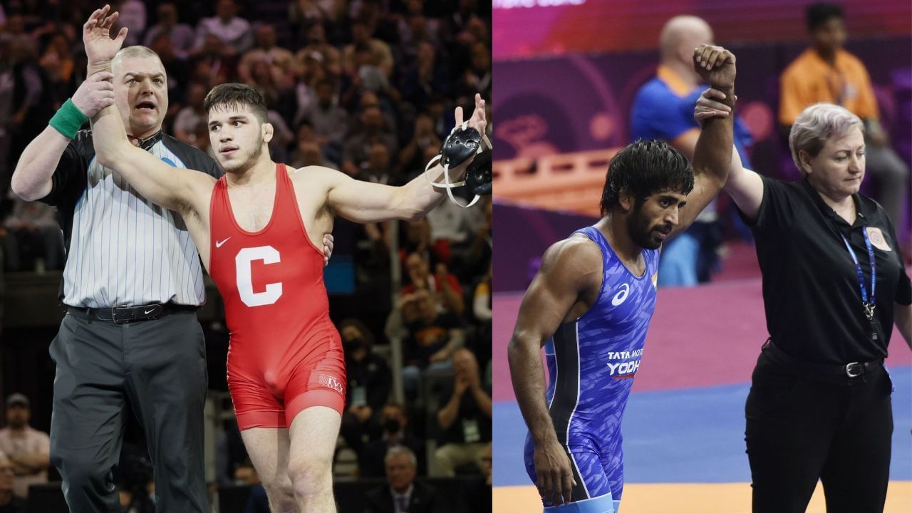 Yianni Diakomihalis and Bajrang Punia (Image via: All Getty)