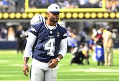 "Back to pre-injury form": NFL fans react as Dak Prescott throw a pick-six at Cowboys training camp