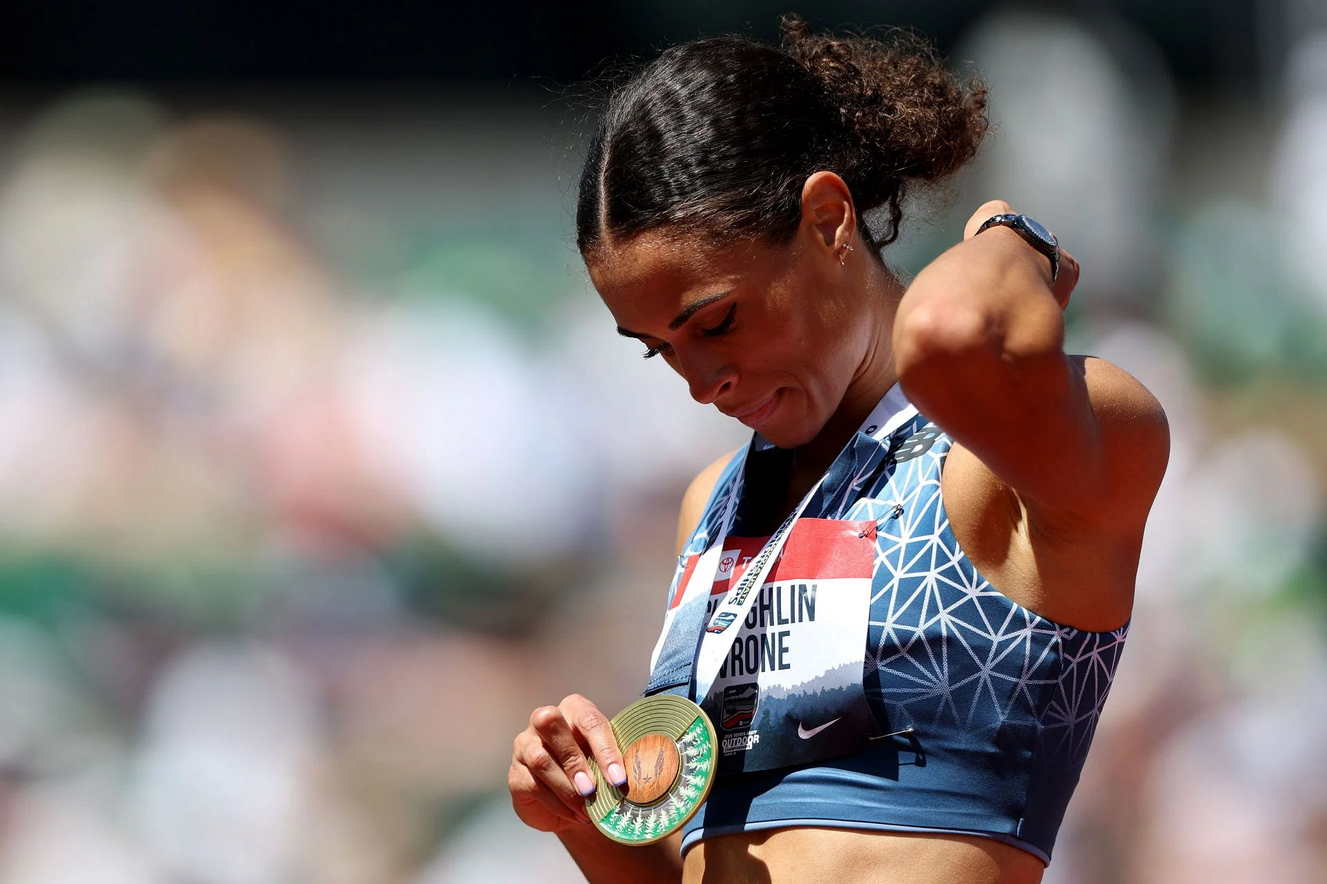 Sydney McLaughlin-Levrone at the 2025 USATF Outdoor Championships - Source: Getty