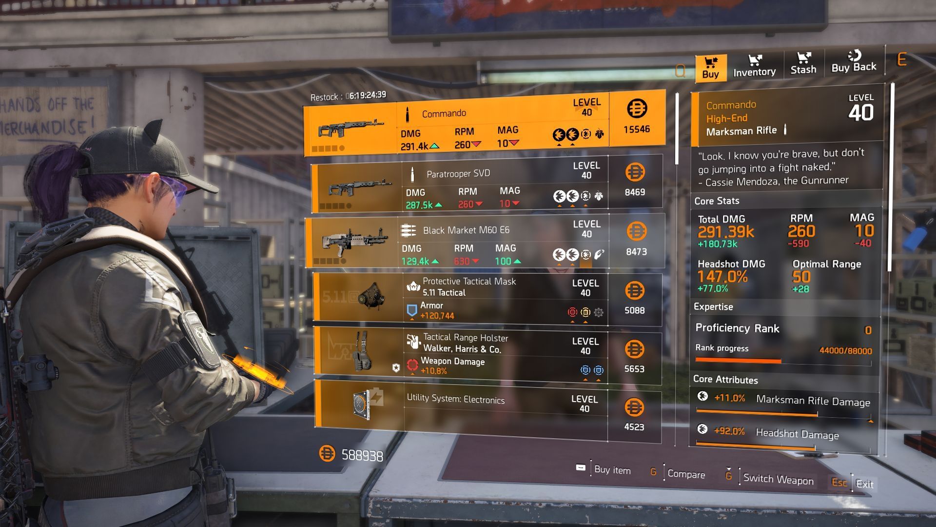 The Division 2 vendor at the Campus (Image via Sportskeeda Gaming || Ubisoft)