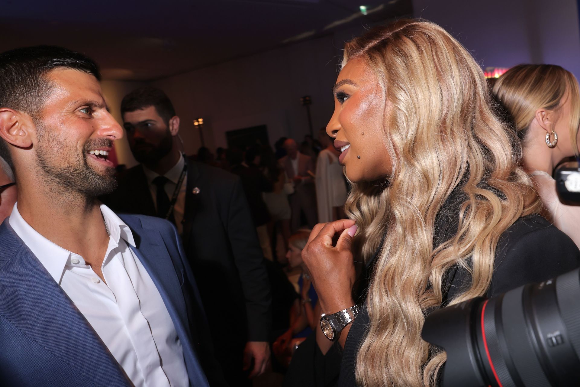 Djokovic and Williams at the &#039;Prelude To The Olympics&#039;: Cocktail - (Source: Getty)