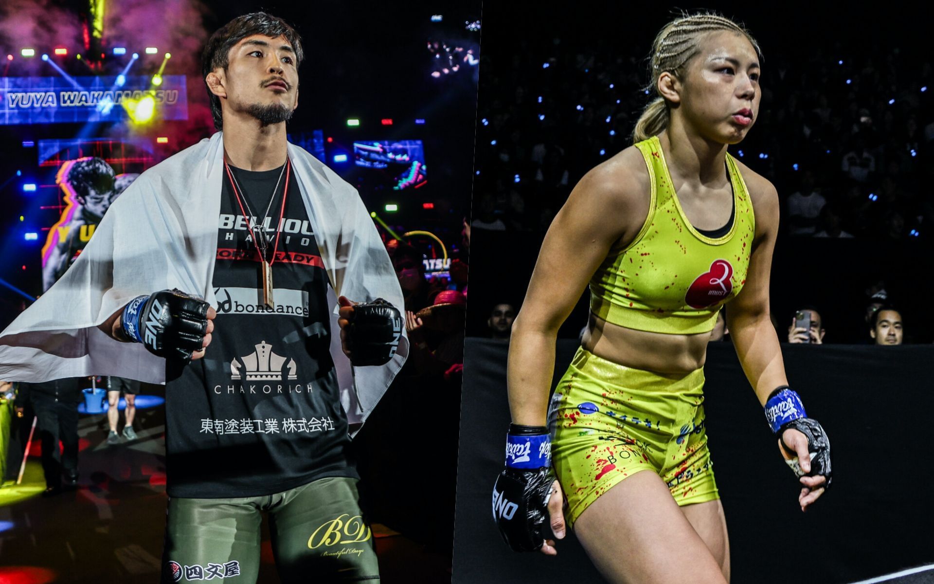 Yuya Wakamatsu (L) and Ayaka Miura (R) | Image by ONE Championship