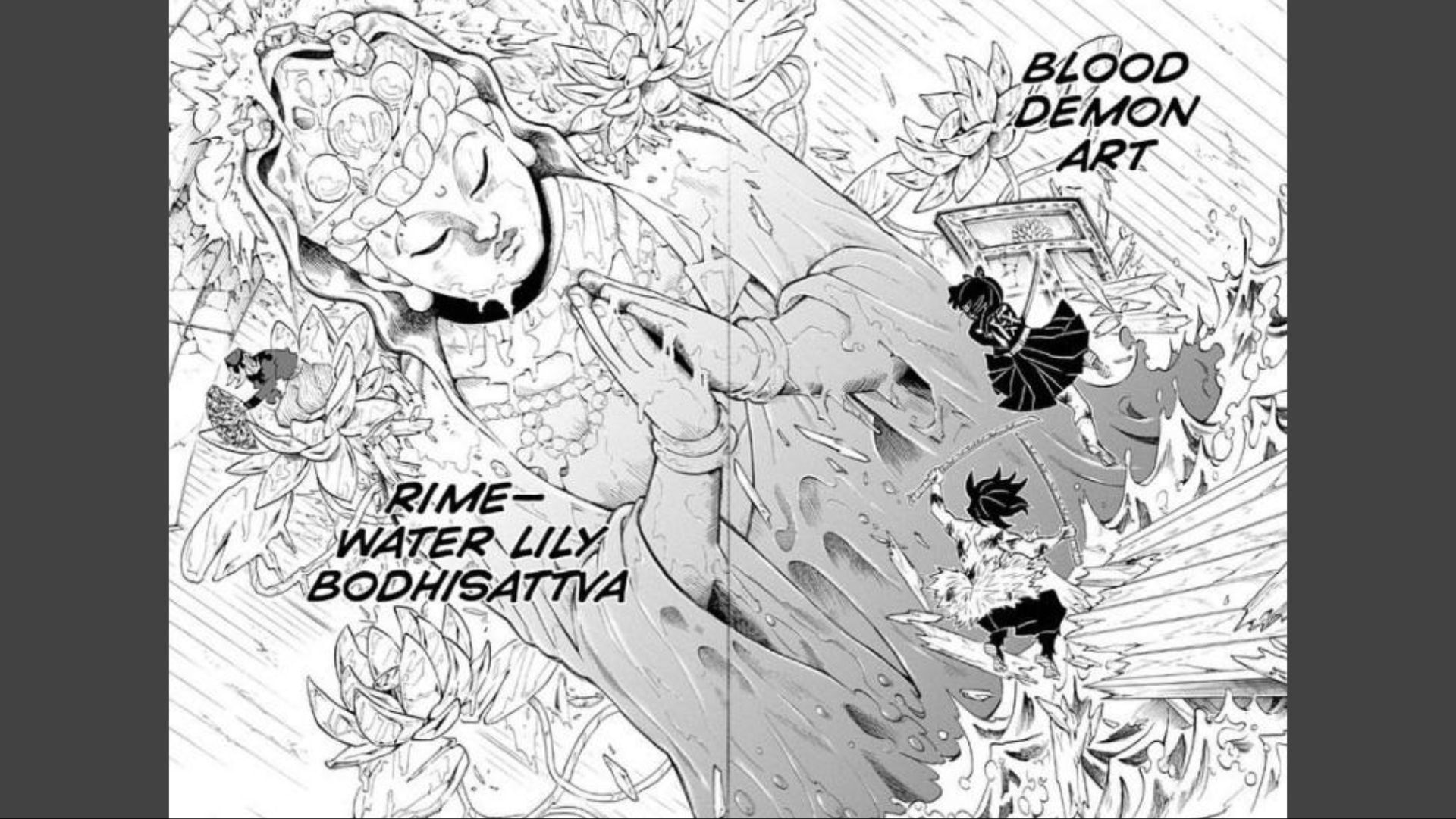 Doma&#039;s Blood Demon Art as seen in the manga (Image via Shueisha)