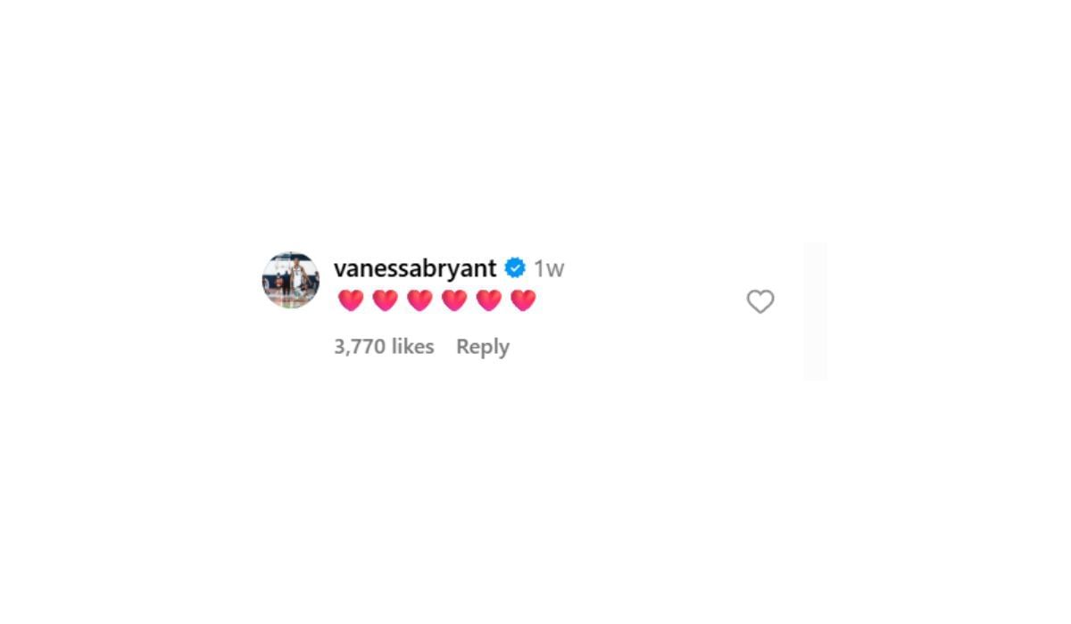 Vanessa Bryant reacts to the LA Dodgers&#039; post (Source: Instagram/Dodgers)