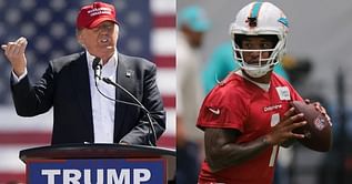 “This dude is an idiot”: NFL fans react to Donald Trump struggling to pronounce Tua Tagovailoa's name during White House speech