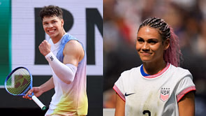 Ben Shelton's girlfriend Trinity Rodman in awe of American’s incredible smash during Canadian Open doubles match