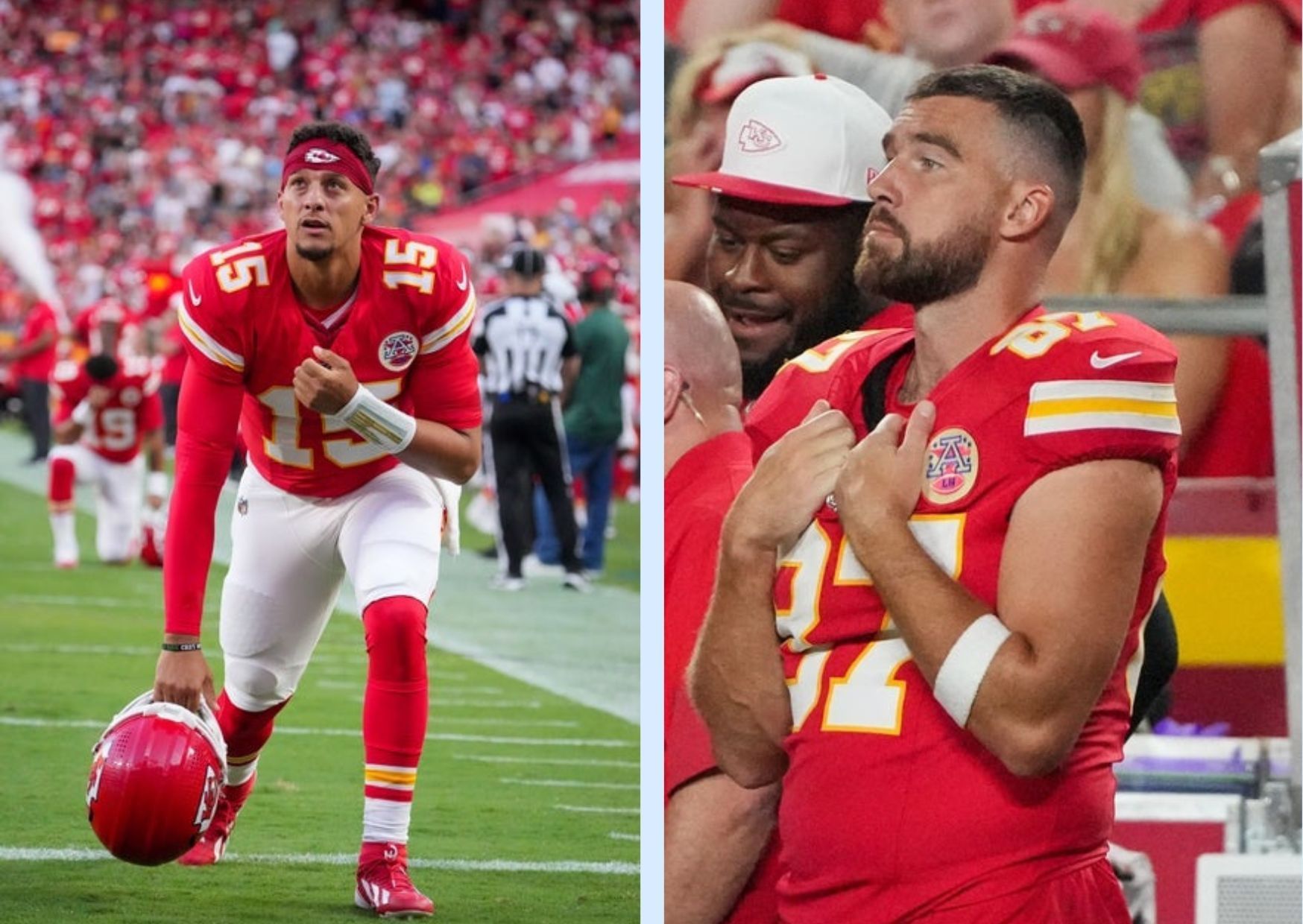 Patrick Mahomes and Travis Kelce